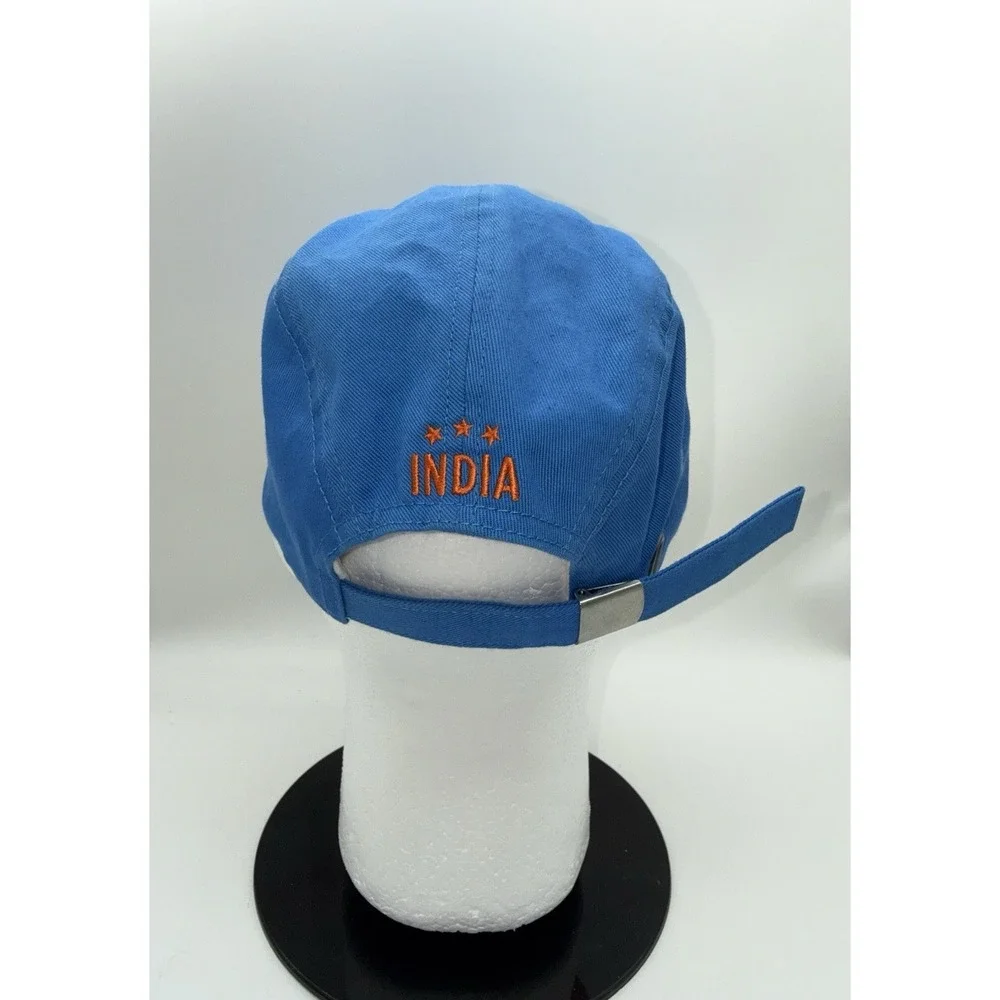 NIKE Adult Hat Cap India 3 Stars Cricket Adjustable Blue Bicycle Running